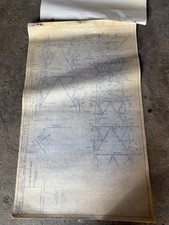 Vintage AT&T Long Lines Tower Blueprints Lot 1960s Flint Steel Lyme CT Original picture