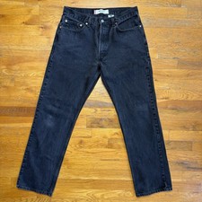 Vintage 2004 Levi's 505 Jeans 34x32 Black Regular Fit Straight Leg USA Y2K picture