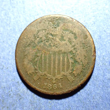 1864 Two Cent  AG details picture