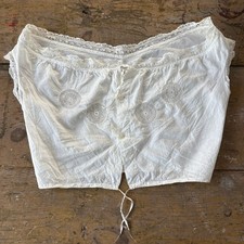 Vintage Antique White Cotton Top Camisole As Is Worn Flaws Lace Edwardian picture