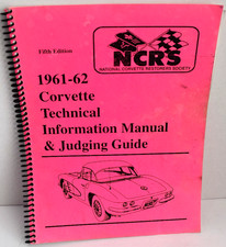 Vintage NCRS 1961-62 Corvette Technical Information Manual & Judging Guide *GOOD picture