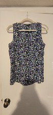 Express Women's Split Back Floral Tank Top Size M picture
