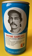 1977 Wayne Garland Cleveland Indians   RC Cola can vintage baseball Royal Crown picture