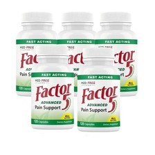 1~5pack Med Free Living Factor 5 Natural Joint & Muscle Support Complex 120 Caps picture