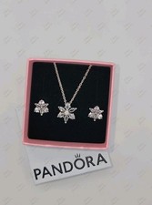 Authentic PANDORA Sparkling Herbarium Necklace & Earrings Set w/ Box & tag SALE picture