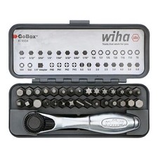 Wiha Tools 74984 Standard Bit GoBox Set with Mini Ratchet, 32 Pc. picture