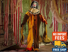5 Ft Animated Jump Scare Clown Prop Sound and Lights Circus Carnival Animatronic picture
