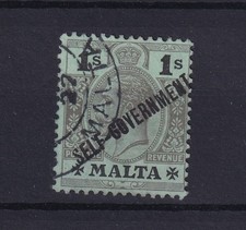 Malta KGV 1922 1/- Self Government SG110 Fine Used BP16567 picture