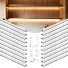 VEVOR 20-Pack 3.3 ft/1M U Shape LED Aluminum Channel Milky Cover for LED Strip picture