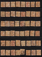 Venezuela: 1871; Scott 026, +45 pieces used with ink, F/VF all condition EBVE016 picture