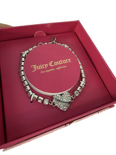 Juicy Couture Vintage Y2k Silver Heart Charm Bracelet Bling ” New In Box picture