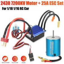 2430 7200KV Brushless Motor + 25A ESC Combo Set 3.5mm Plug for 1/18 1/16 RC Car picture