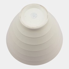 Keith Murray For Wedgwood 1930s Art Deco Blue Ribbed Art Deco Flared Bowl Vase picture