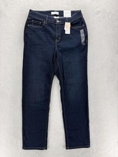 Lane Bryant Jeans Womens 16 Blue Dark Wash High Rise Straight Stretch Waistband picture