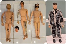 Vintage 1970s 12in GI Joe Lot & Eagle Eyes Head READ DESCRIPTION picture