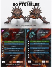 MAGMASAUR 50 PTS MELEE  Pre-Cloned Pair  Ark Ascended PVE Official Crossplay picture