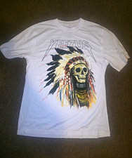 Yeezus Kanye West Yeezy T-Shirt XL White Skull Native American Headdress Graphic picture