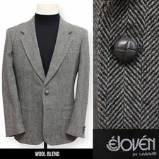 FARAH VINTAGE TWEED mens gray HERRINGBONE sport coat suit jacket blazer 38 R picture