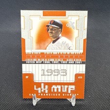 2002 Fleer E-X Barry Bonds Barry-Bonds-4X-MVP #/1993 #3 BB Card San Francisco  picture