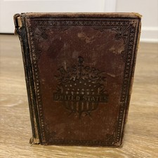 1877 History of the United States Ridpath Antique Leather Book HAND INSCRIBED picture