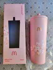 McDonalds Japanese Blossom collection Stainless Sakura Pink tumbler Brand New  picture