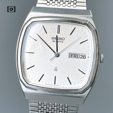 Vtg1980 Seiko SEAGULL 5933-5040 Silver Tank Quartz Mens Watch -US Stock [EXC+5] picture