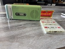 1980's Sharp QT-5 (GR) Radio Cassette Recorder Boombox Green WORKS picture