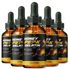 (5 pack) Honey Peak Gelatin Drops Advanced Formula Dietary Supplement HoneyPeak. picture