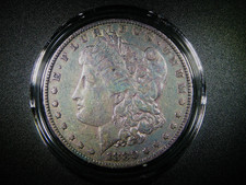 F/VF  1880-O TONED MORGAN SILVER DOLLAR HARD DATE BEAUTIFUL COLLECTOR COIN M2273 picture