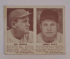 1941 Double Play Joe Cronin Jimmy Foxx Red Sox HOFers #59-60 picture