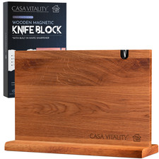 Acacia Wood Magnetic Knife Block 14 x 10