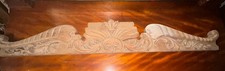 Antique Hand Carved Wood Pediment 46x7 Tall European Architectural picture