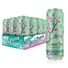Arizona Green Tea 22 Fl Oz Pack of 12 Real Brewed Ginseng Honey Drink picture