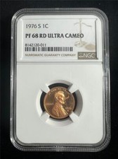 1976 S LINCOLN CENT PROOF 1C PF68 RD ULTRA CAMEO UCAM NGC SKU 3537, 3606, 3607 picture