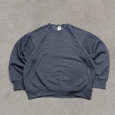 Vintage 90s Soffe Made in USA Crewneck Sweatshirt Charcoal Grey Mens Large picture