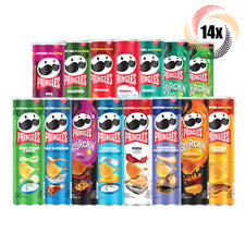 14x Cans Pringles Variety Flavored Potato Crisps Chips Snack 5.5oz Mix & Match picture