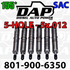 5x.012 155* DAP Performance Injectors For Dodge Cummins Diesel 94-98  12v picture