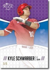 KYLE SCHWARBER Phillies 2014 Leaf Rize Draft PURPLE Individually #'d xx/5 RC picture