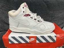 Vintage 1991 OG Nike Air Sabre Flight 🔥Mens Size 8 90s White Maroon Pippen picture