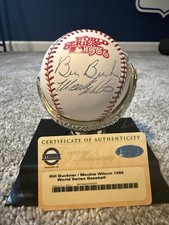 Steiner Sports Signed 86 World Series Official Ball Bill Buckner & Mookie Wilson picture