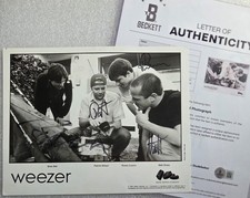 WEEZER SIGNED BECKETT LOA COA BAS AUTOGRAPHED 8X10 PROMO PHOTO 1994 SHARP RIVERS picture