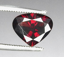 Best Fiery 3.3ct IF Dark Red Garnet Natural Earth Mined Unheated Faceted Heart picture