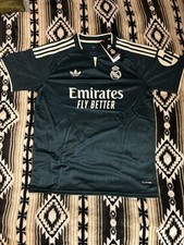 adidas Real Madrid Away Soccer Jersey Shirt Green Size L picture