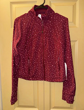 NWT- Lululemon Nulu Define Cropped Jacket Burgundy Bay Scattered Heart (size 10) picture