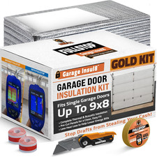 FULLSTOP Garage Door Insulation Kit W/ Seals & Window Films - 9X8 & 8X8 Ft Singl picture