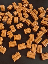 100 BRAND NEW LEGO 1x2 ORANGISH BROWN BRICK WALL MASONRY CASTLE STONE PROFILE picture