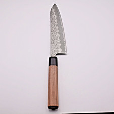 Japanese Gyuto 210mm Shirogami #1 Tsuchime Hand-Forged Walnut Wa Tosa Japan picture