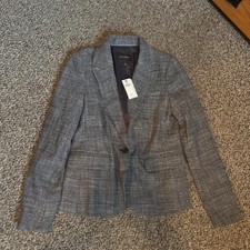 NWT banana republic women's blazer jacket plaid size 2 workwear business casual picture