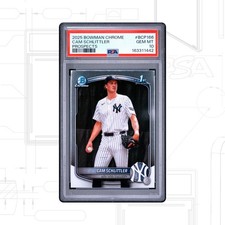 Topps 2025 Bowman Chrome Prospects 1st Bowman Cam Schlittler BCP-166 PSA 10 picture