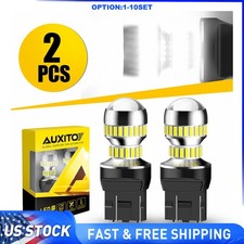 7443 LED Tail Brake Reverse Parking Turn Signal Light Bulbs White 6000K 2-20X picture